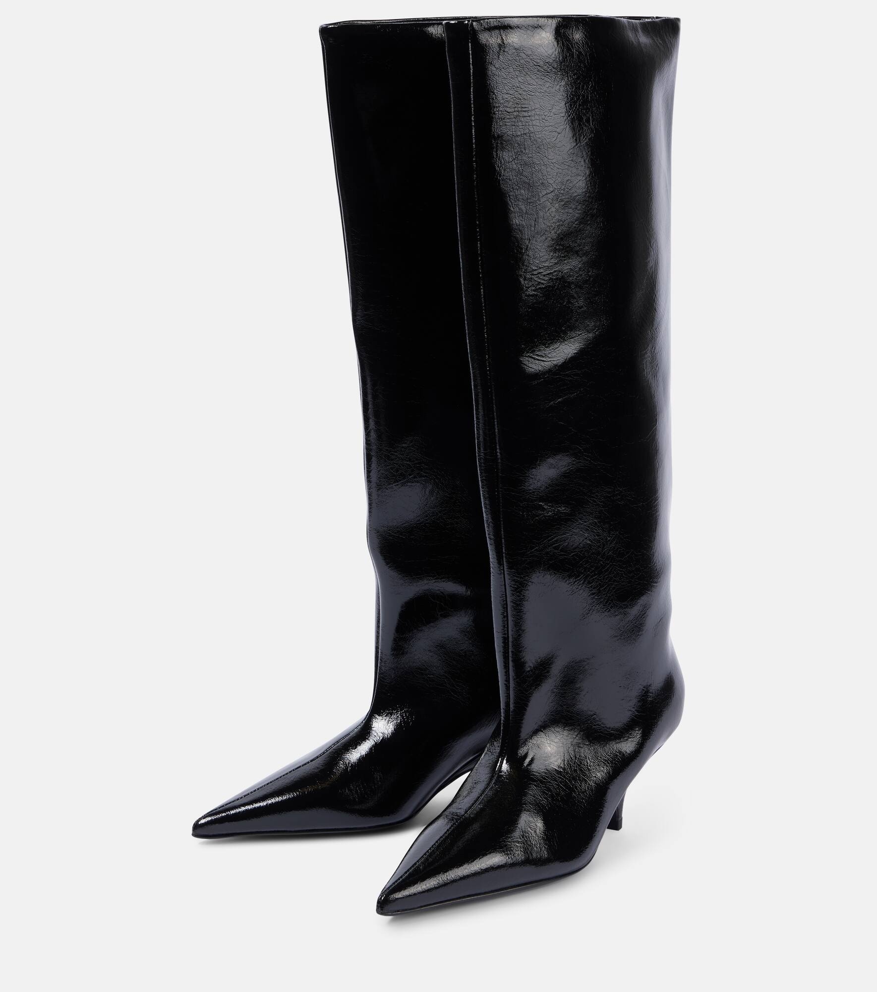 Leather knee-high boots - 4