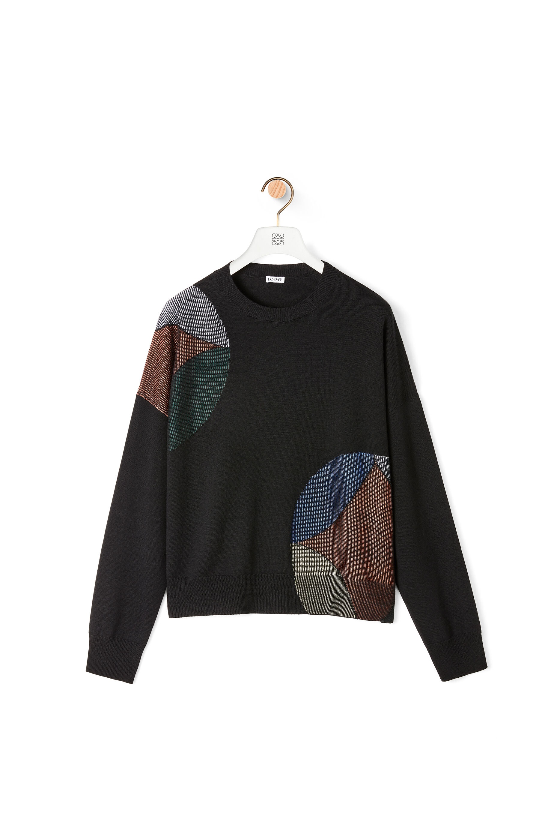 Kaleidoscope intarsia sweater in wool and silk - 1