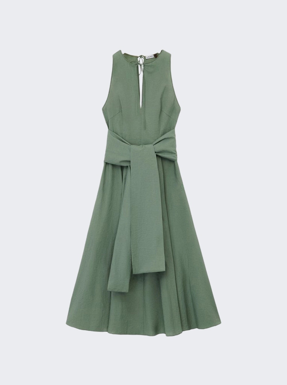 【LOEWE PAULA'S IBIZA】ペブルリネンブレンドドレス Loewe Paula's Ibiza Wrap Dress Sage | thewebster | REVERSIBLE