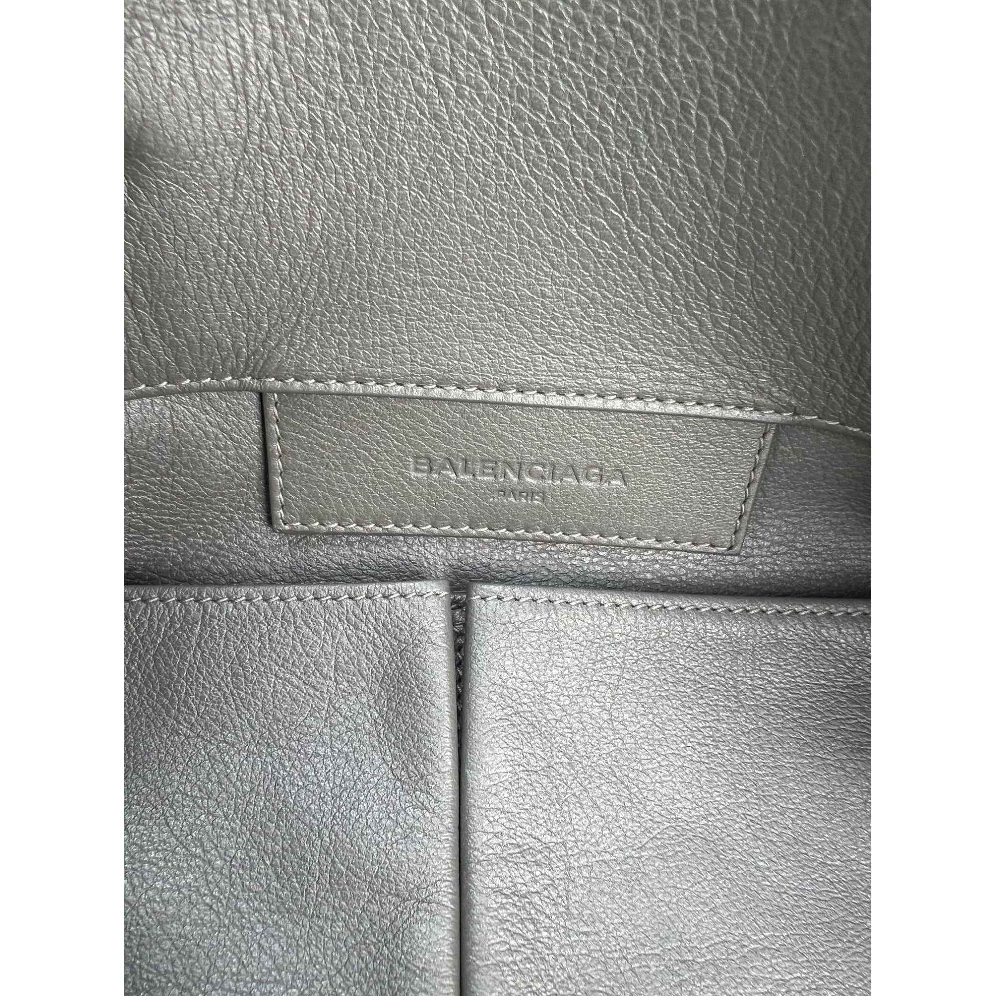 Balenciaga Veau Papier A4 Zip Around Grey Shoulder Bag - 4
