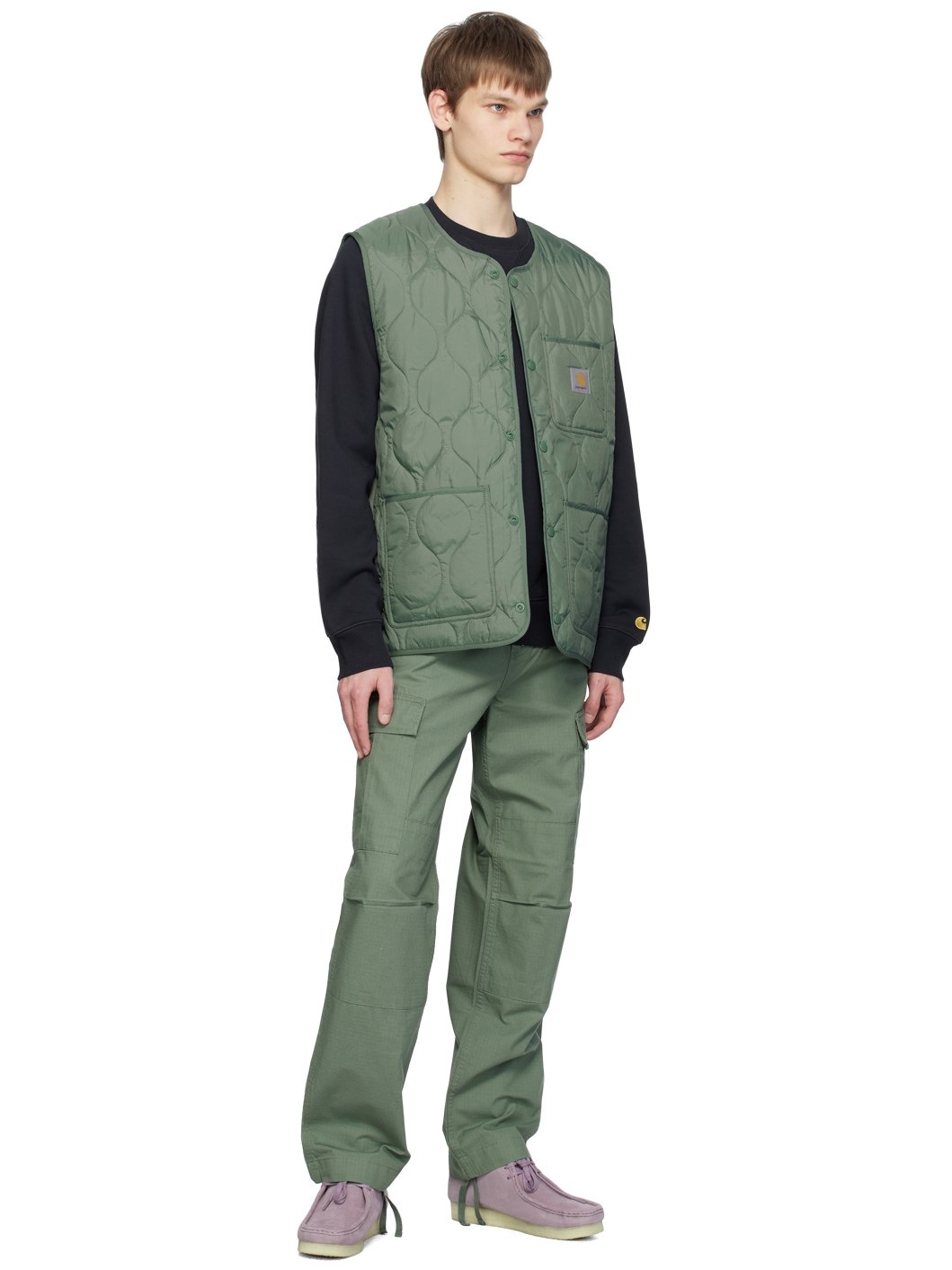 Green Regular Cargo Pants - 4