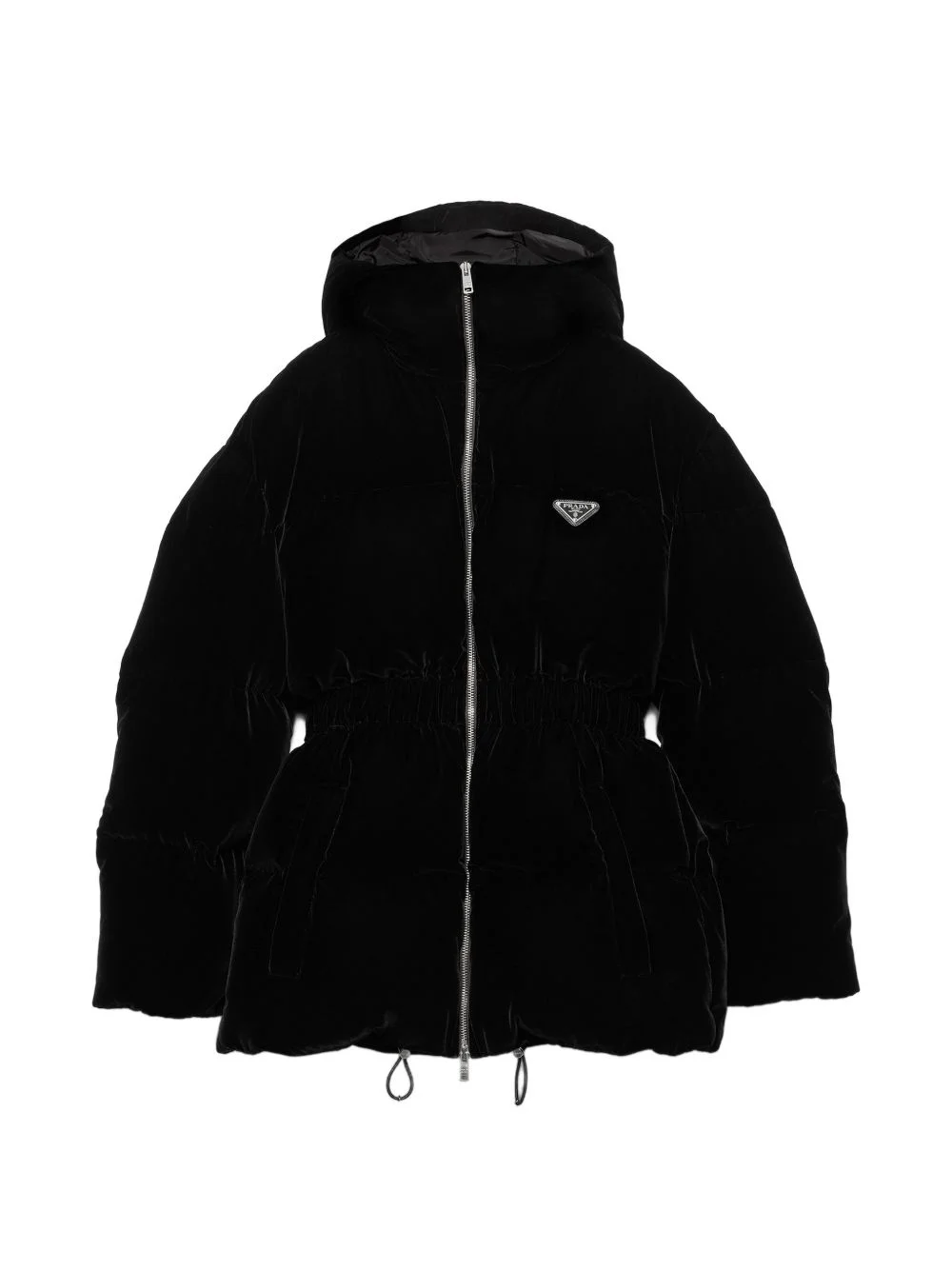 velvet puffer jacket - 1