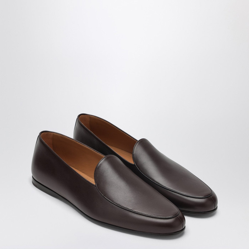 Loro Piana Anton Walk loafers in coffee-colored leather outlook