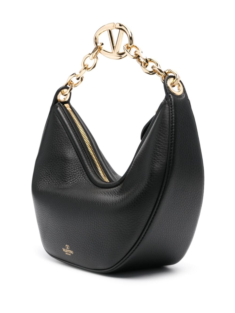 small VLogo leather bag - 3