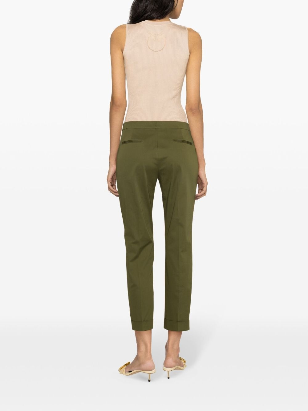 cuffed tapered trousers - 4