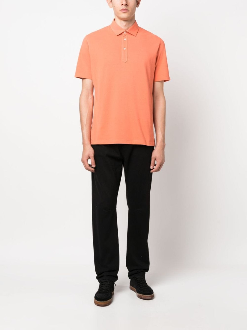 Brunello Cucinelli short-sleeved cotton polo shirt outlook