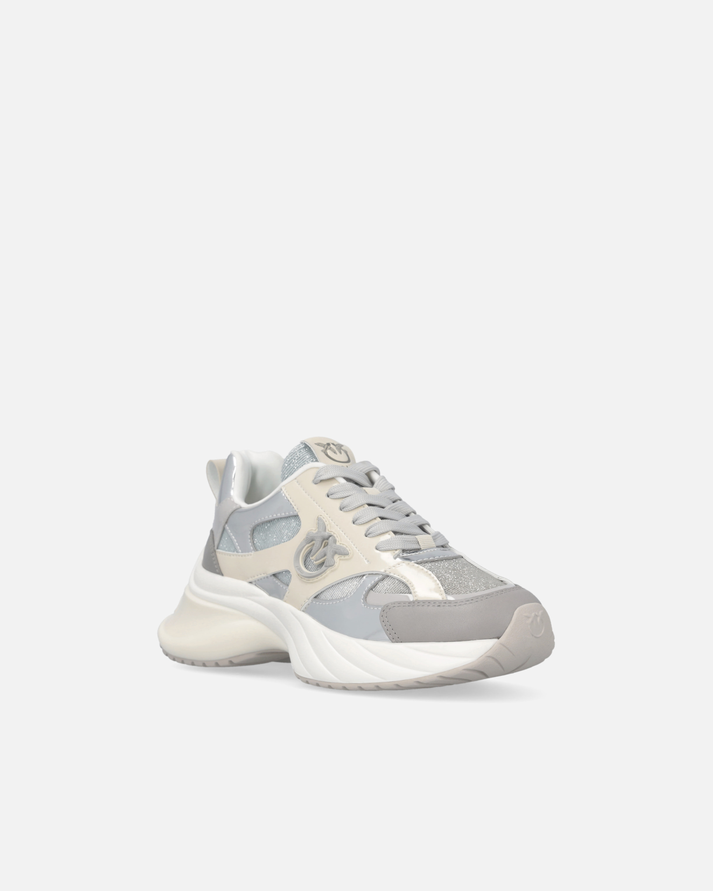GLITTERY SNEAKERS WITH LOVE BIRDS LOGO - 2
