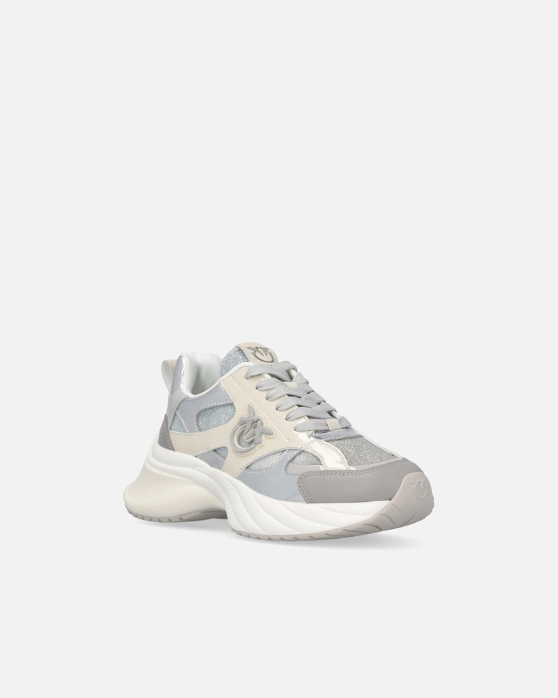 GLITTERY SNEAKERS WITH LOVE BIRDS LOGO 2