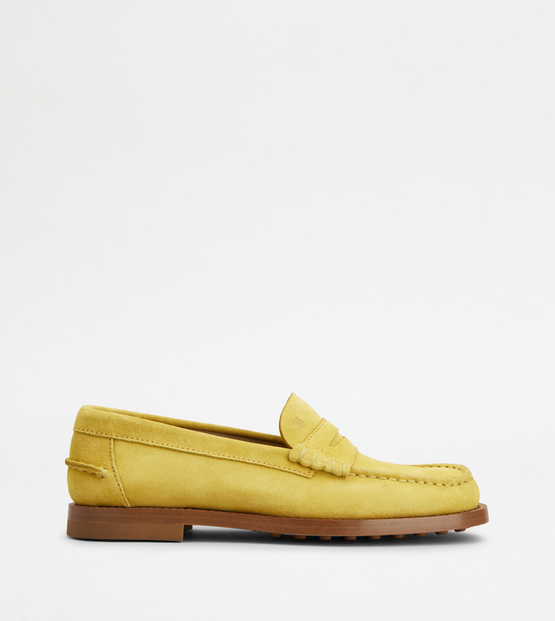 LOAFERS IN SUEDE - YELLOW - 1