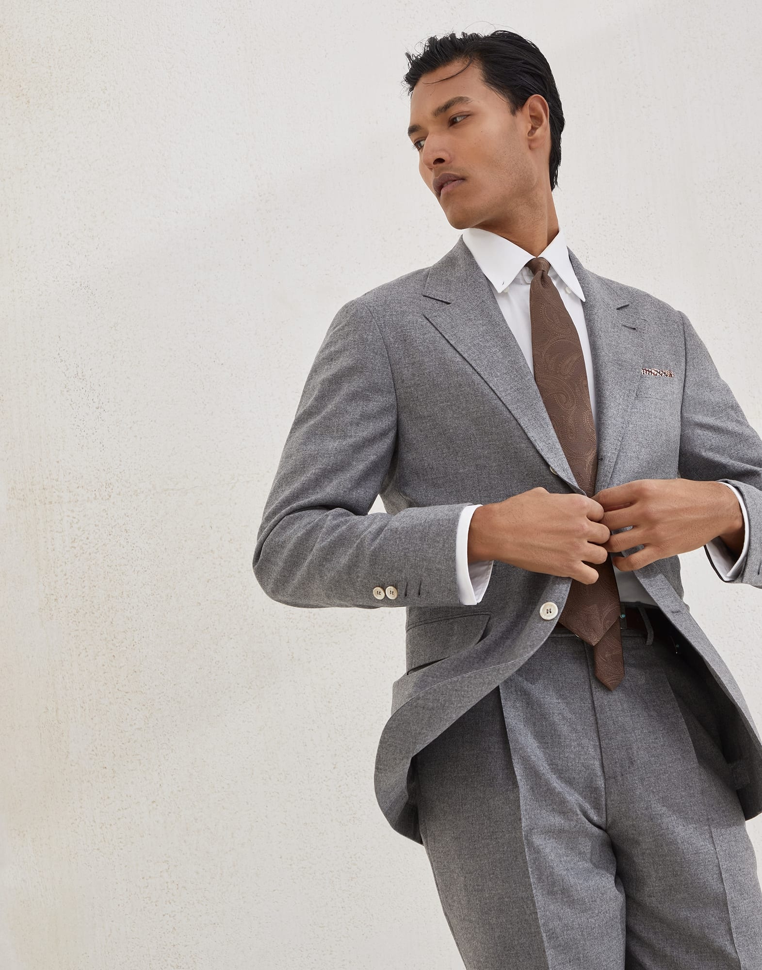Cashmere and silk lightweight flannel deconstructed blazer - 4