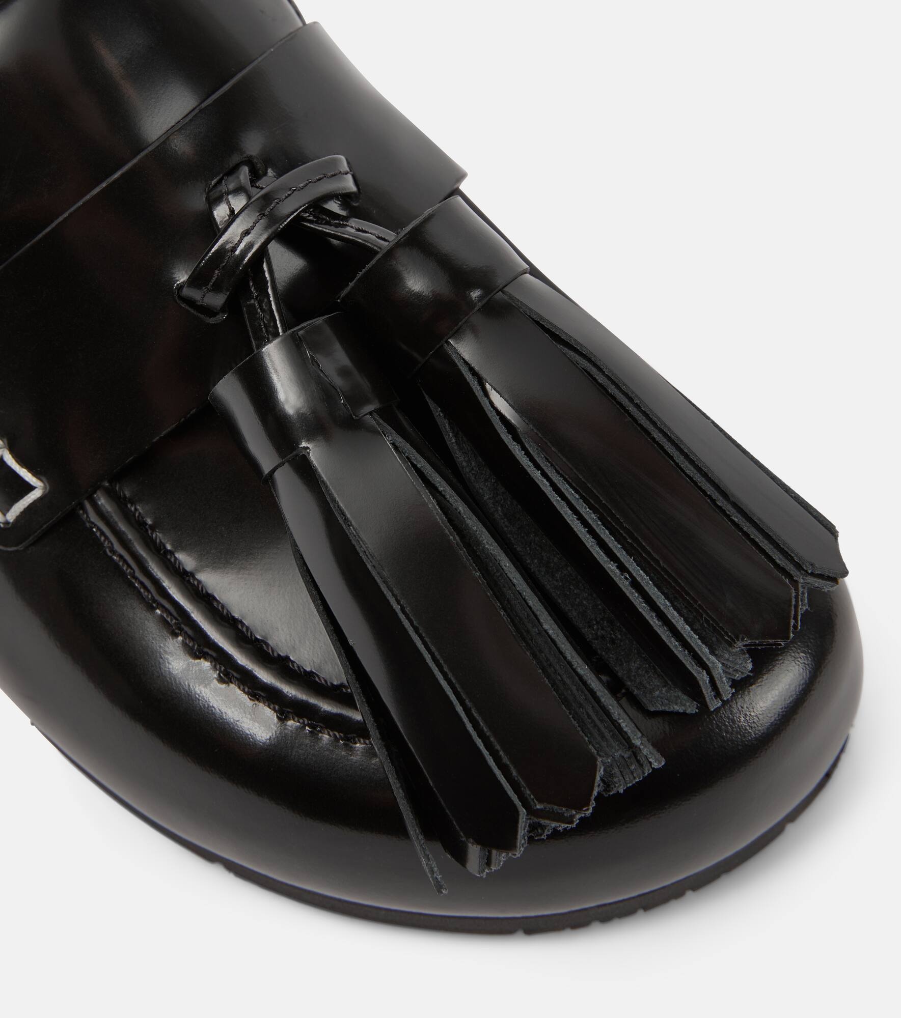Tasseled leather mules - 6