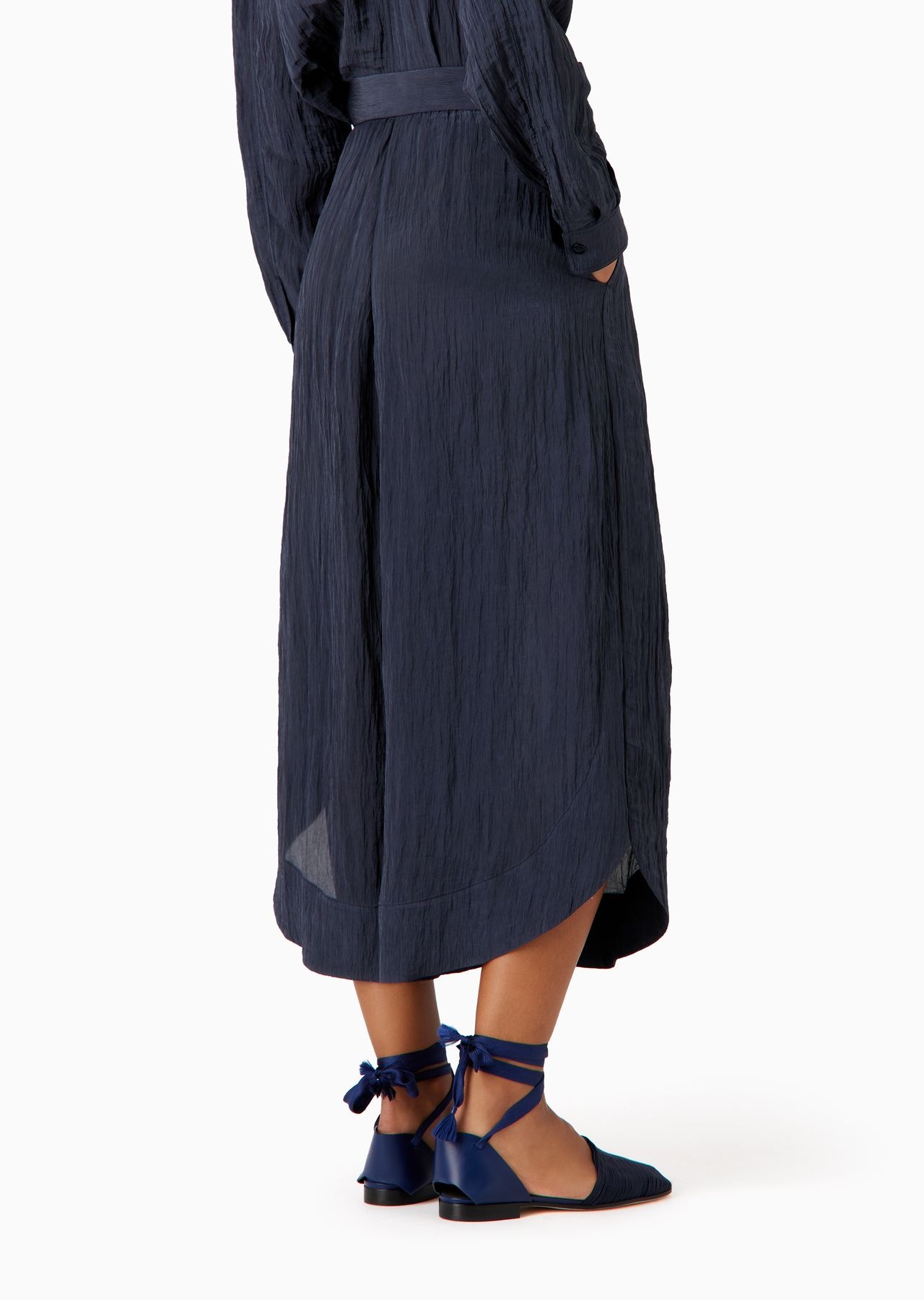Extra wide-leg nylon-crépon trousers - 3