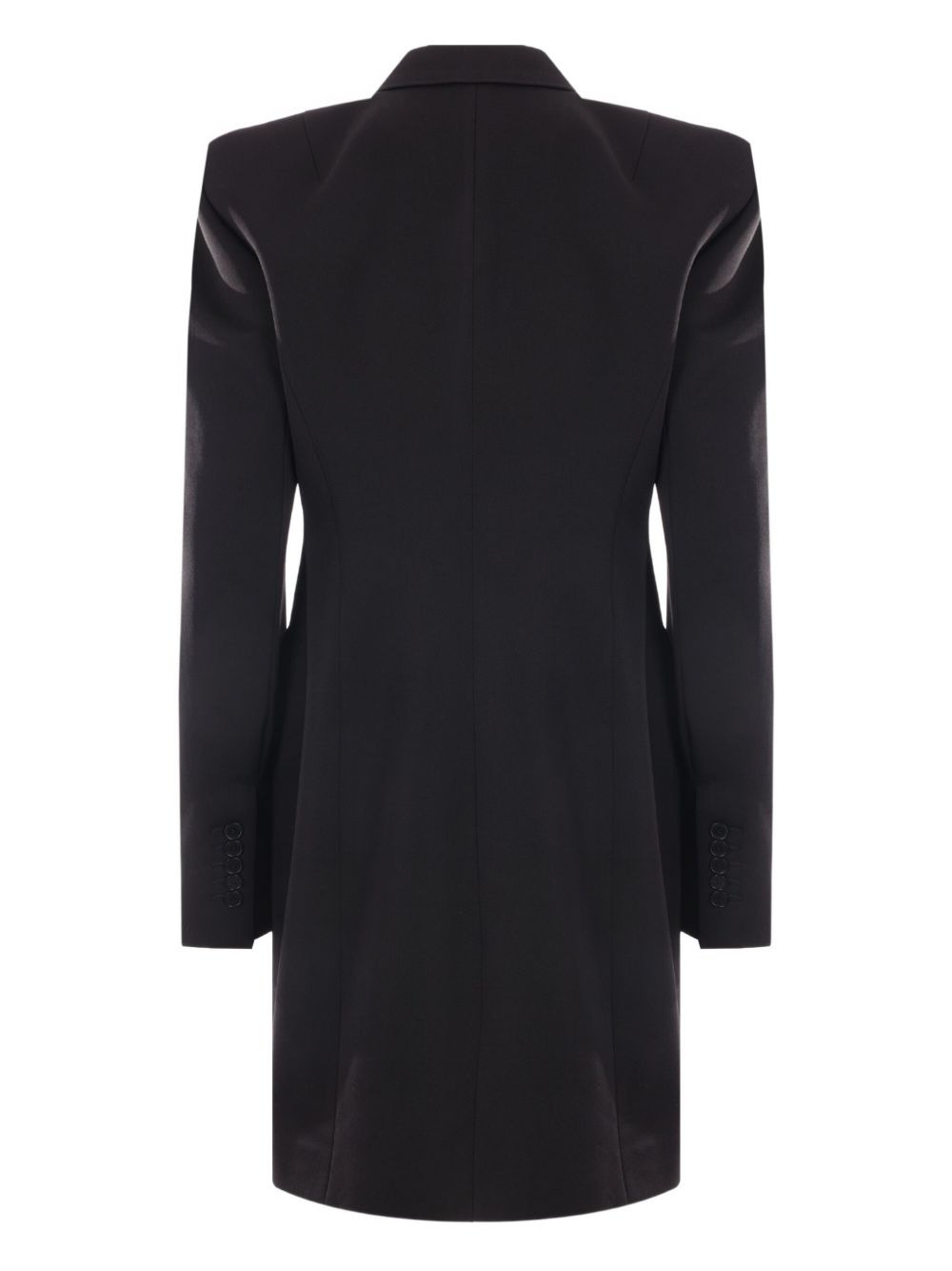peak-lapel padded-shoulder coat - 2