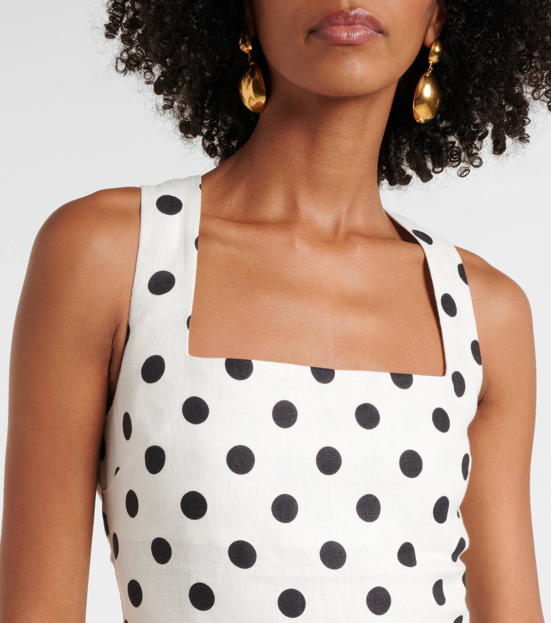 Alice polka-dot linen minidress - 4