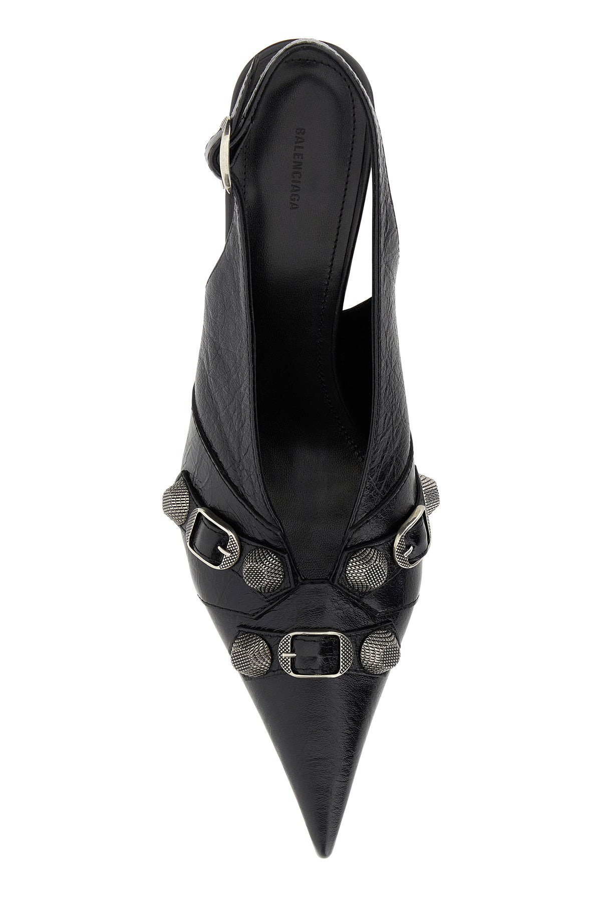 Black leather Cagole pumps - 4