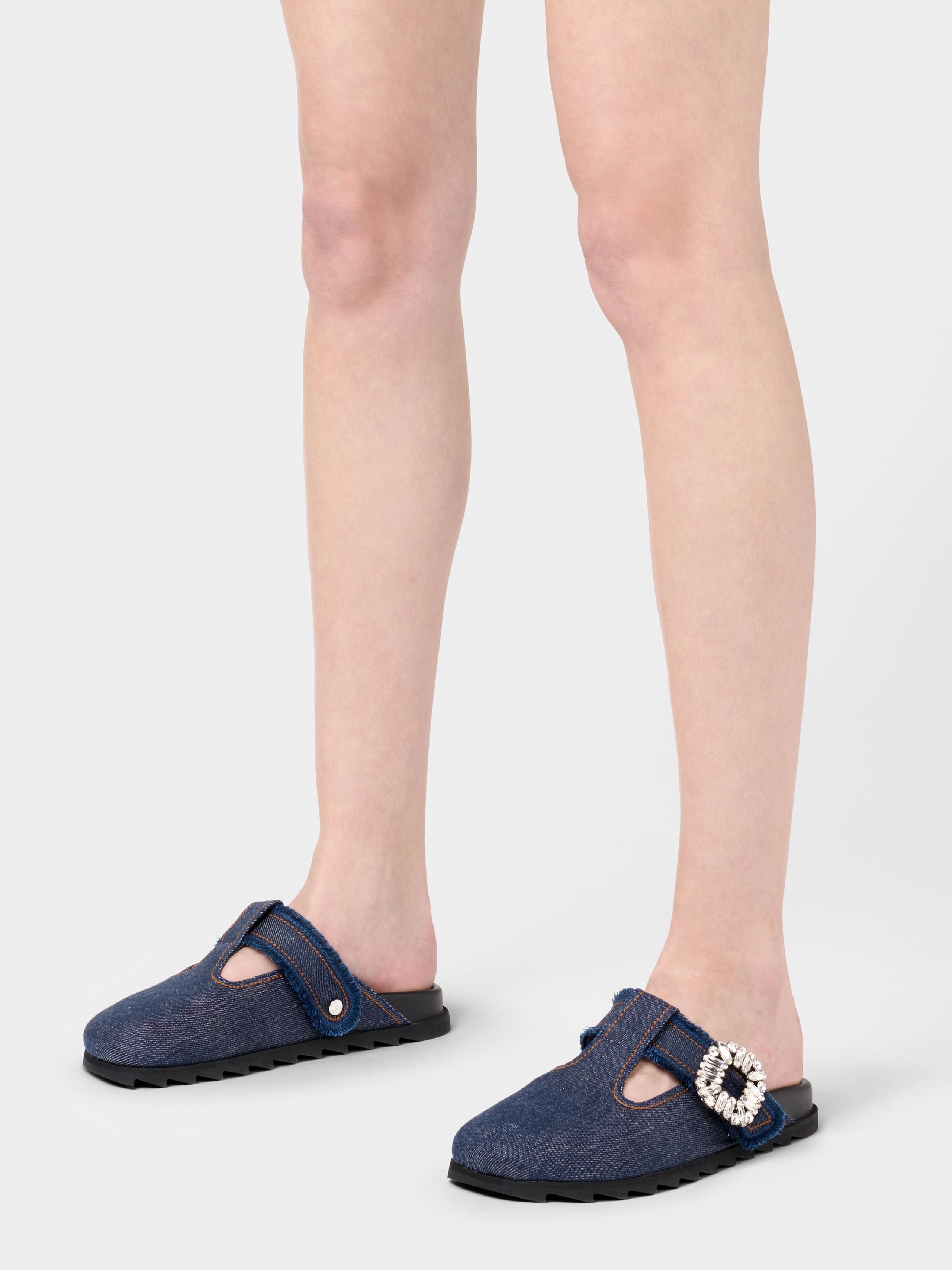 Slidy Viv' Mules in denim - 8