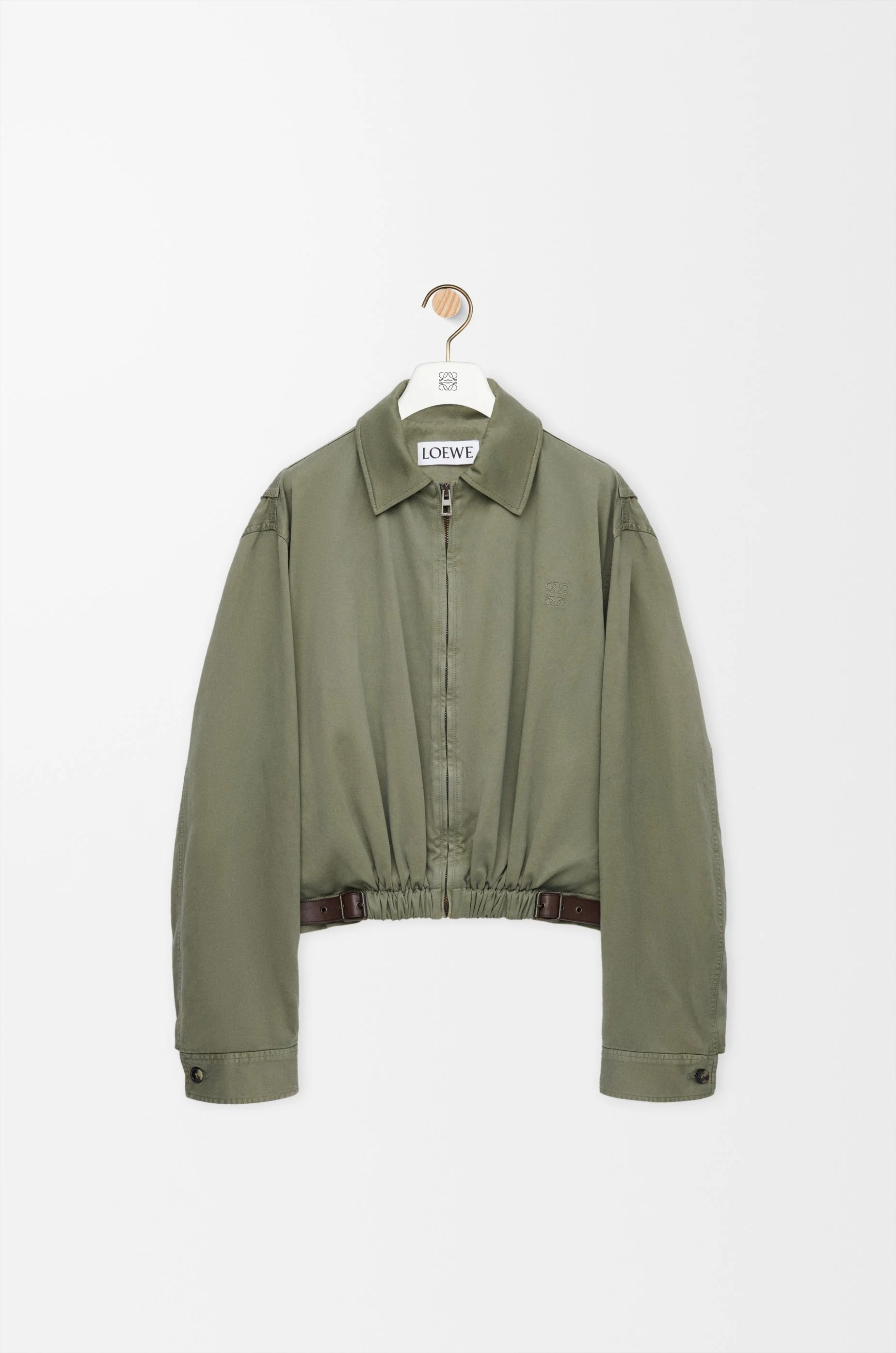 Belted jacket in cotton - 1