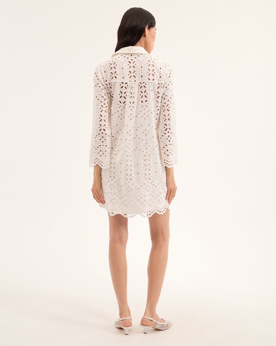 SUMATRA COTTON EYELET DRESS - 6