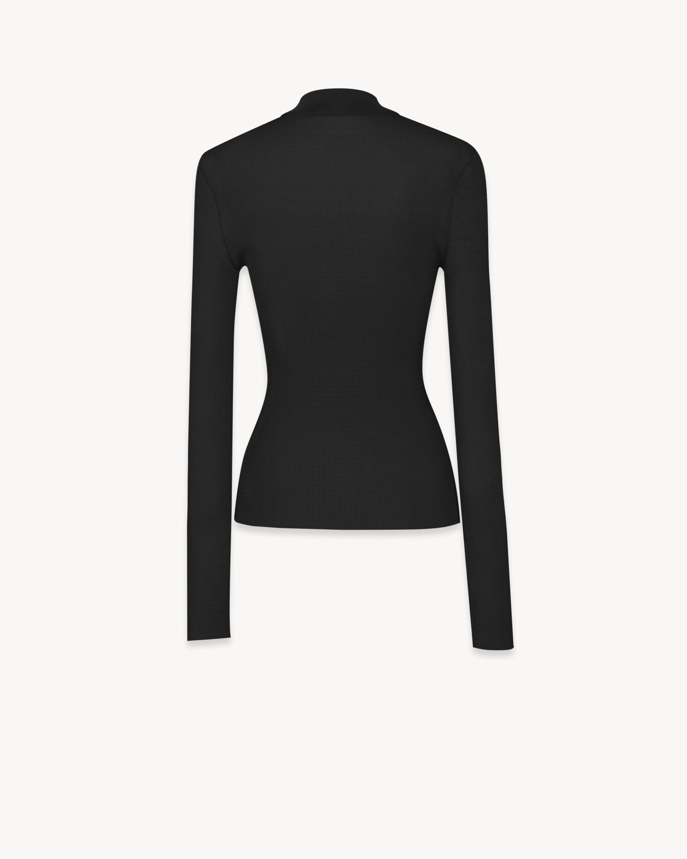ribbed sweater in silk - 2