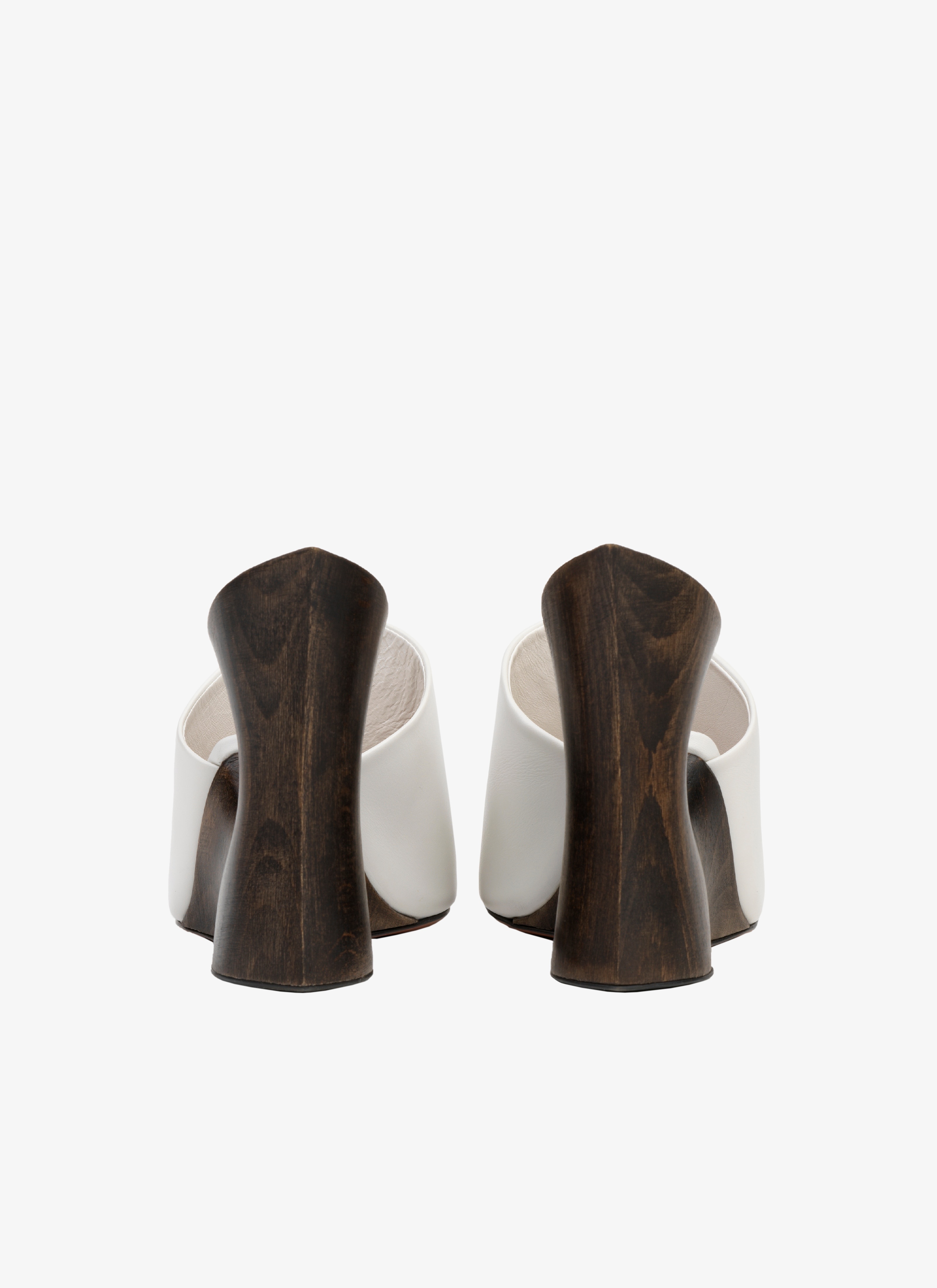 LA SCULPTURE MULES IN CALFSKIN & WOOD - 3