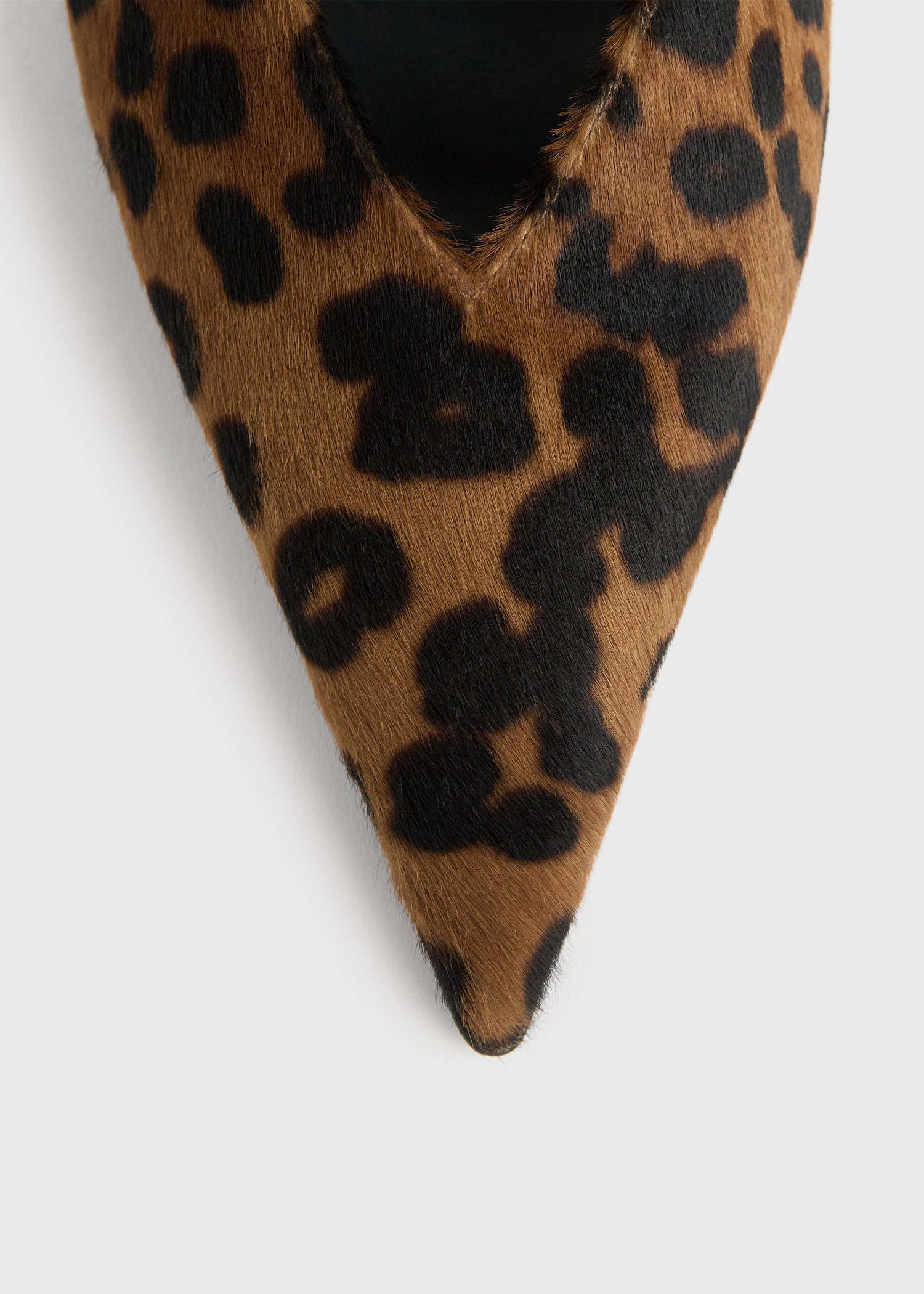 Wedge-heel pony hair slingbacks leopard - 6
