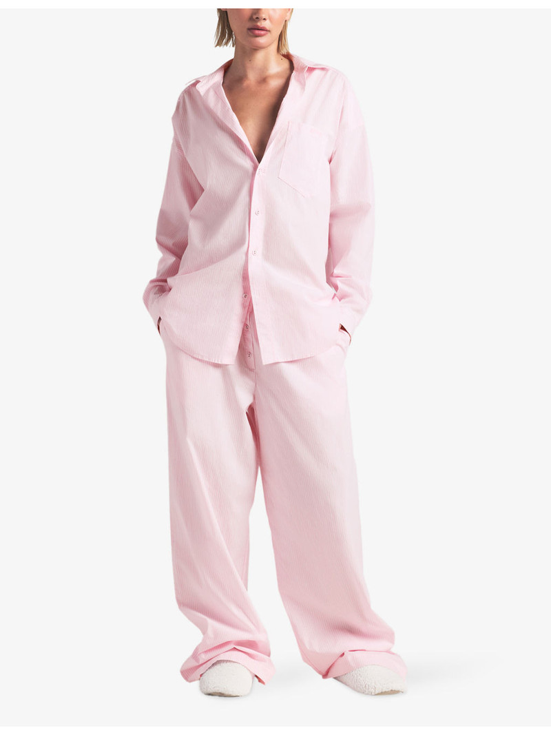 SKIMS Oversized Striped Cotton Pyjamas Set outlook