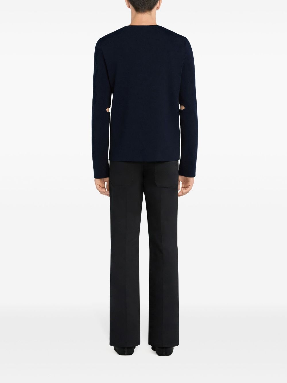 cut-out knit sweater - 4