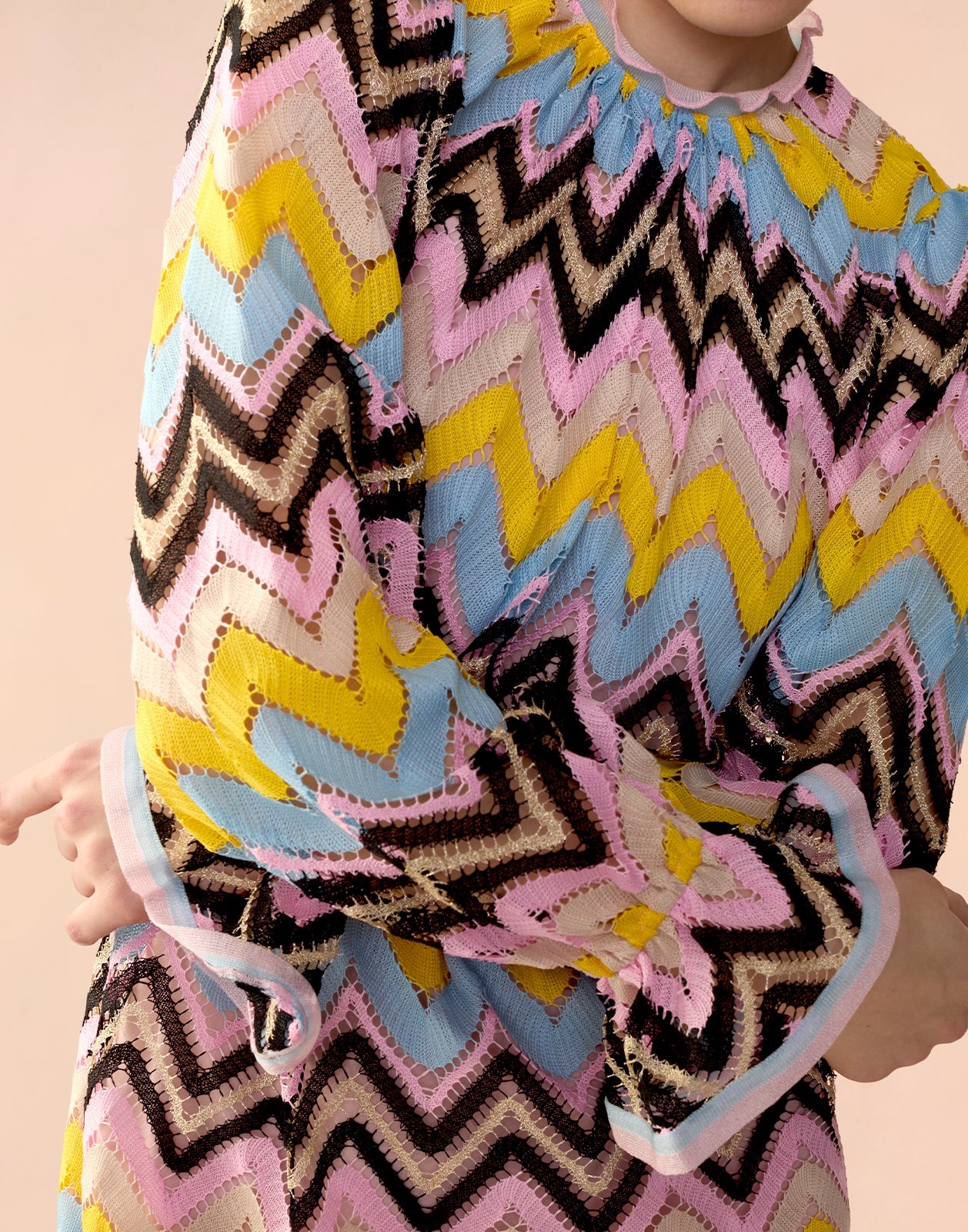 Zigzag Knit Shift Dress - 6