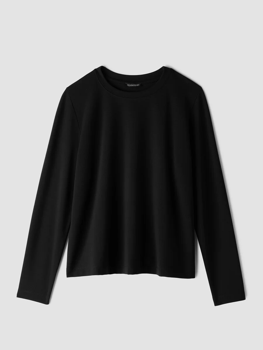 Extra-Fine Ponte Crew Neck Top - 1