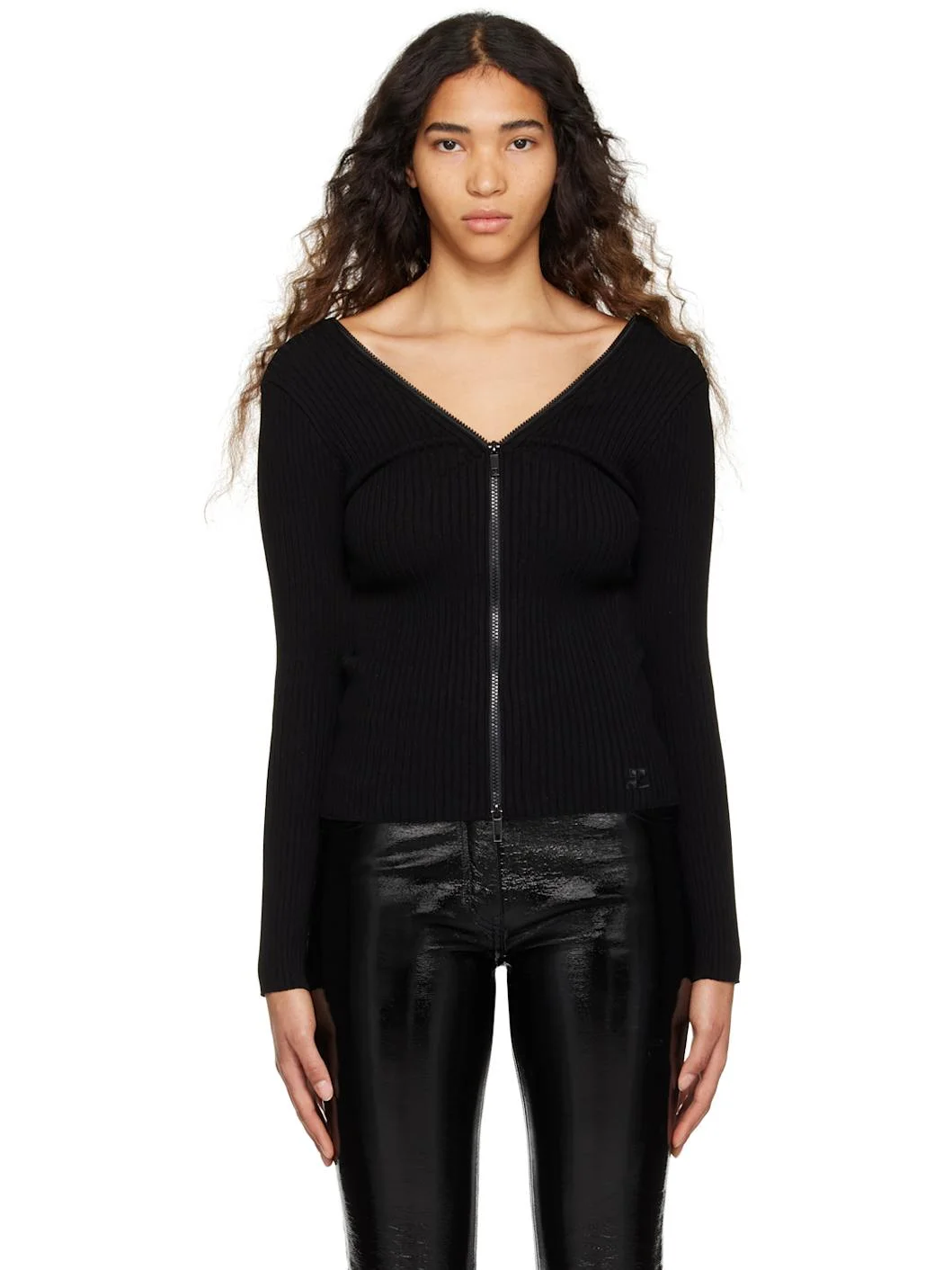 Black Extra Zip Cardigan - 1