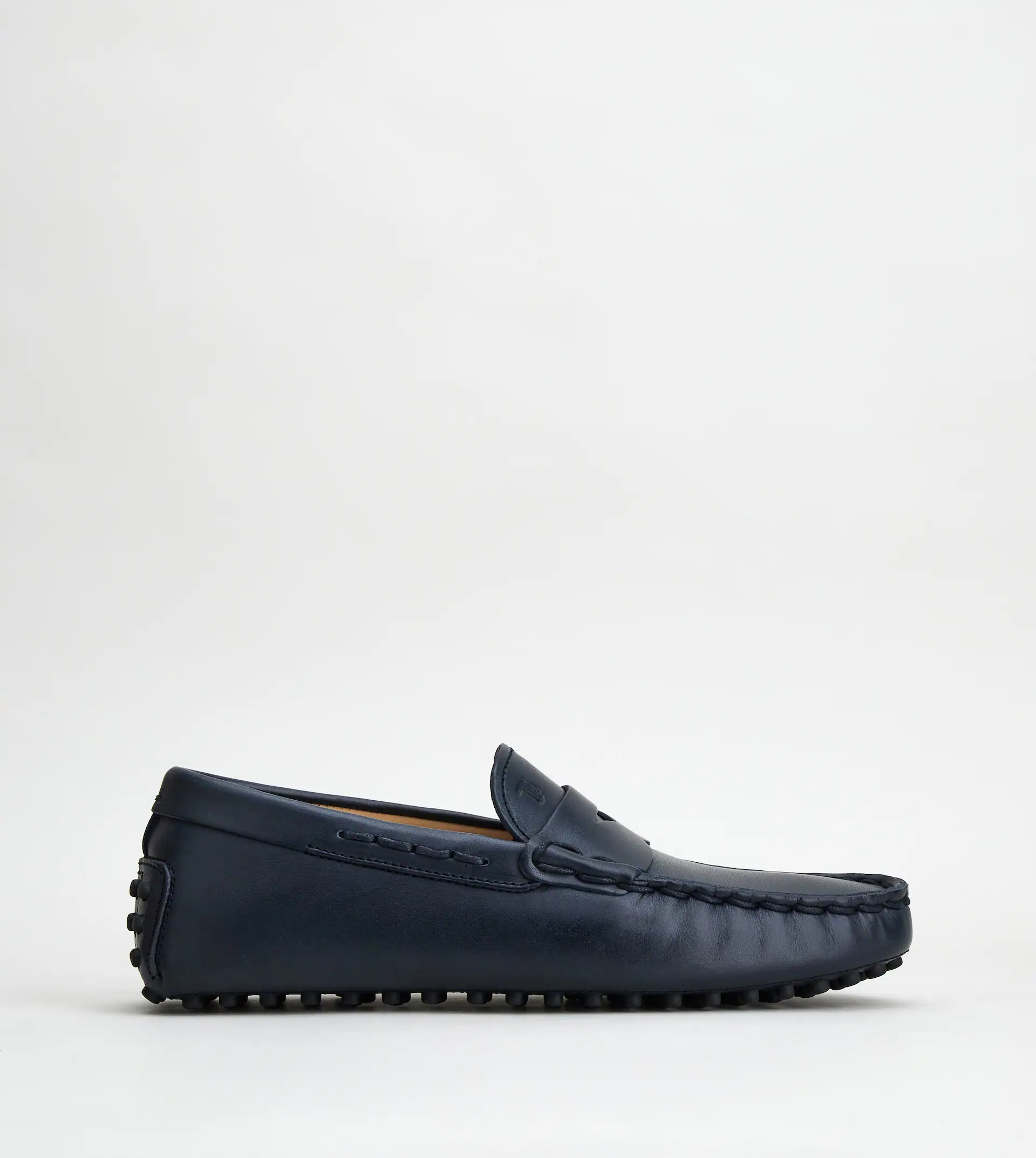 GOMMINO DRIVING SHOES IN LEATHER - BLUE - 1