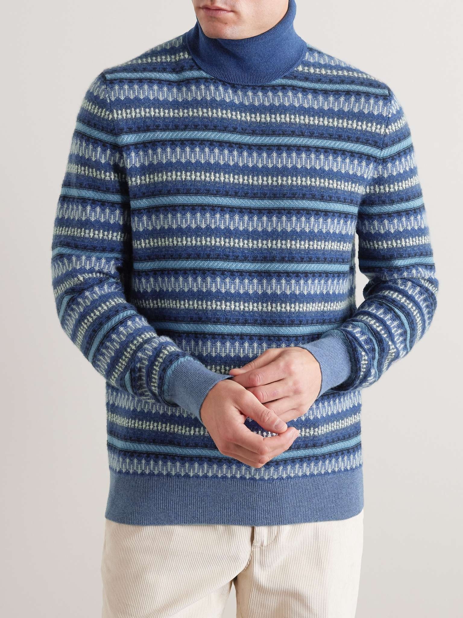 Fair Isle Cashmere Rollneck Sweater - 3