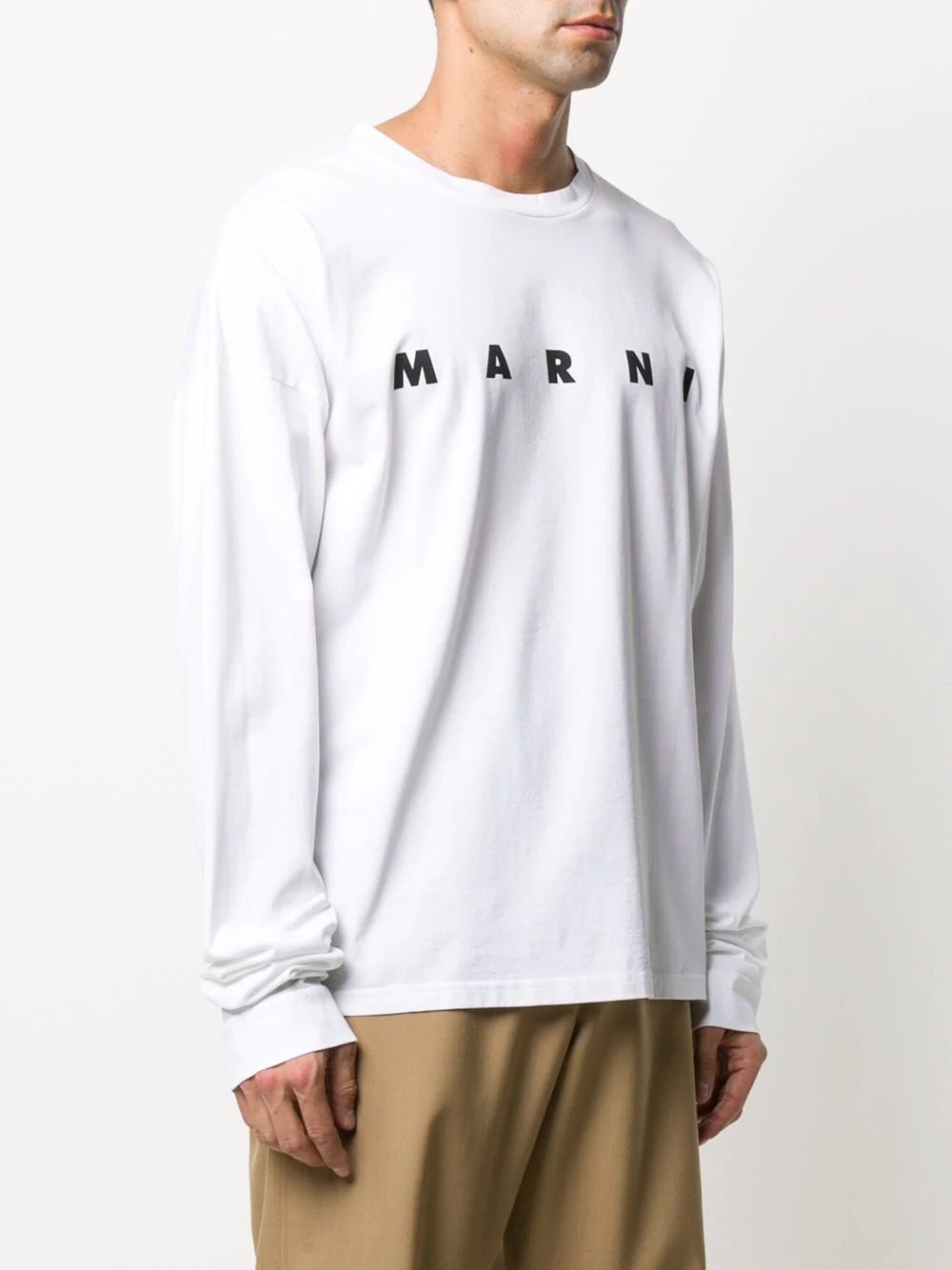 logo print long sleeve T-shirt - 3