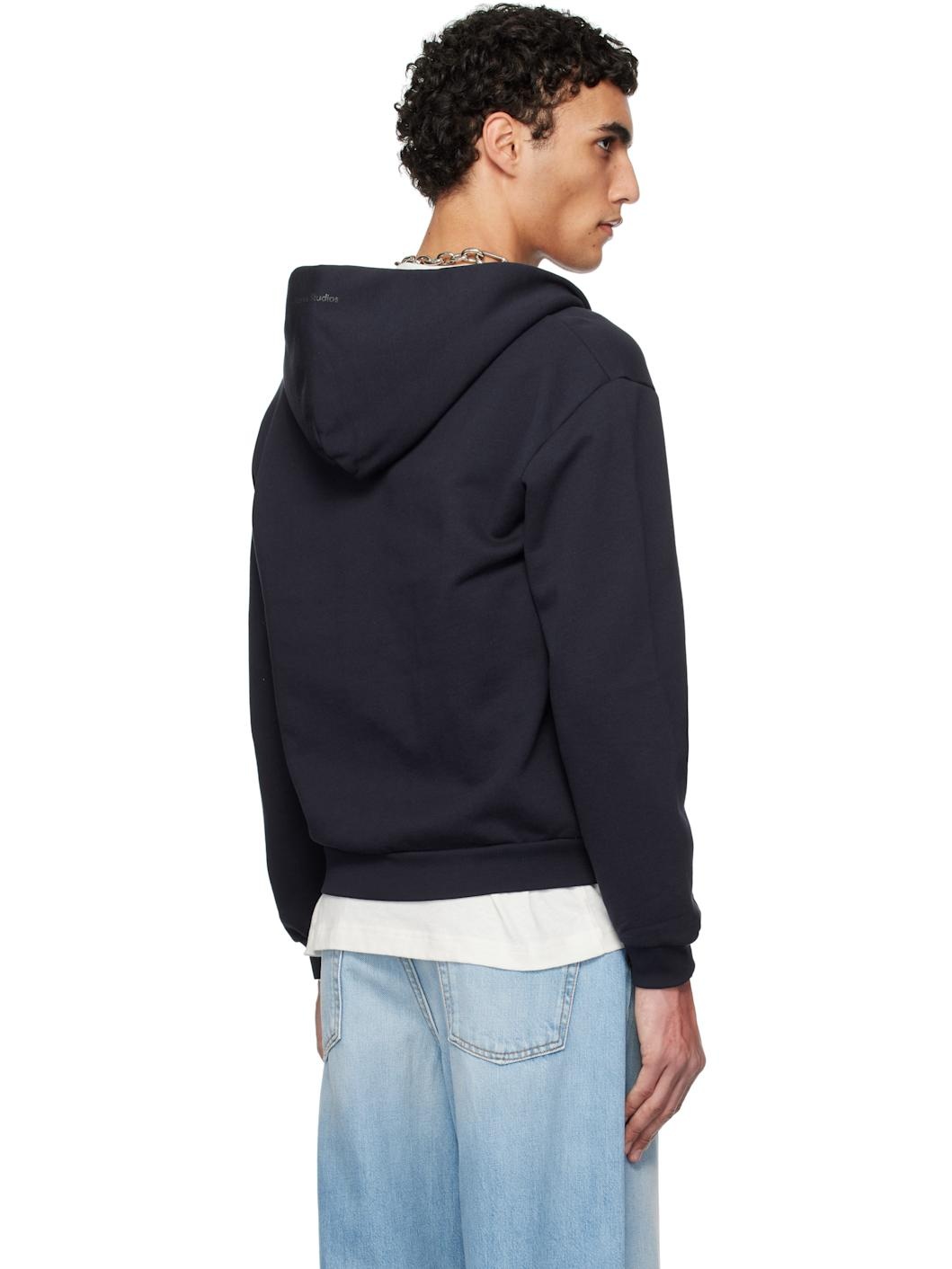 Navy Zipper Hoodie - 3