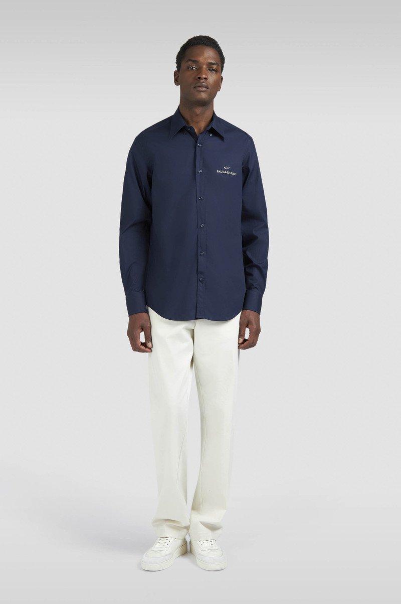 Paul & Shark COTTON POPLIN SHIRT WITH REFLECTIVE PRINT outlook