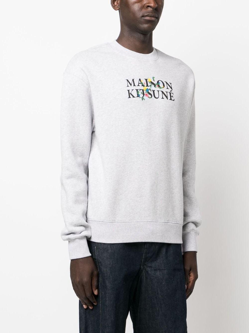logo-print cotton sweatshirt - 3