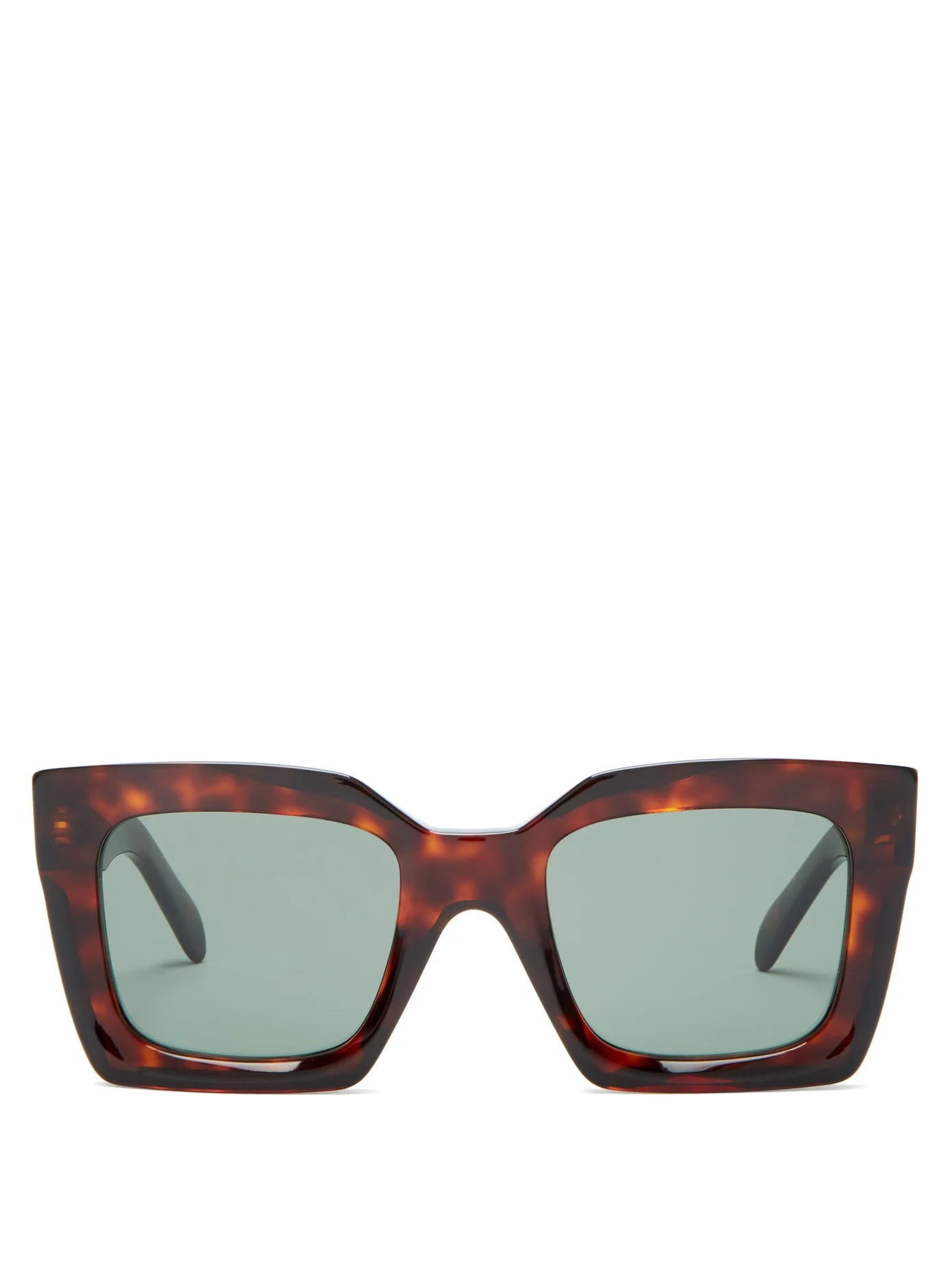 Square tortoiseshell-acetate sunglasses - 1