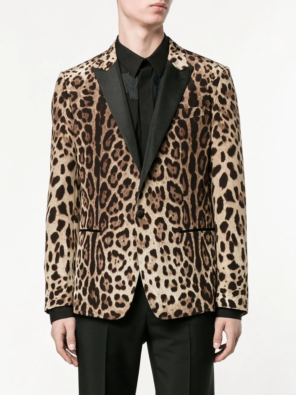 leopard print blazer - 3