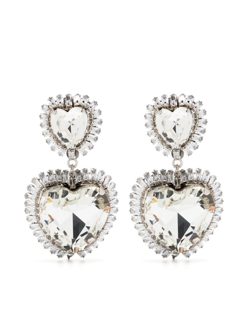 Crystal heart earrings - 1