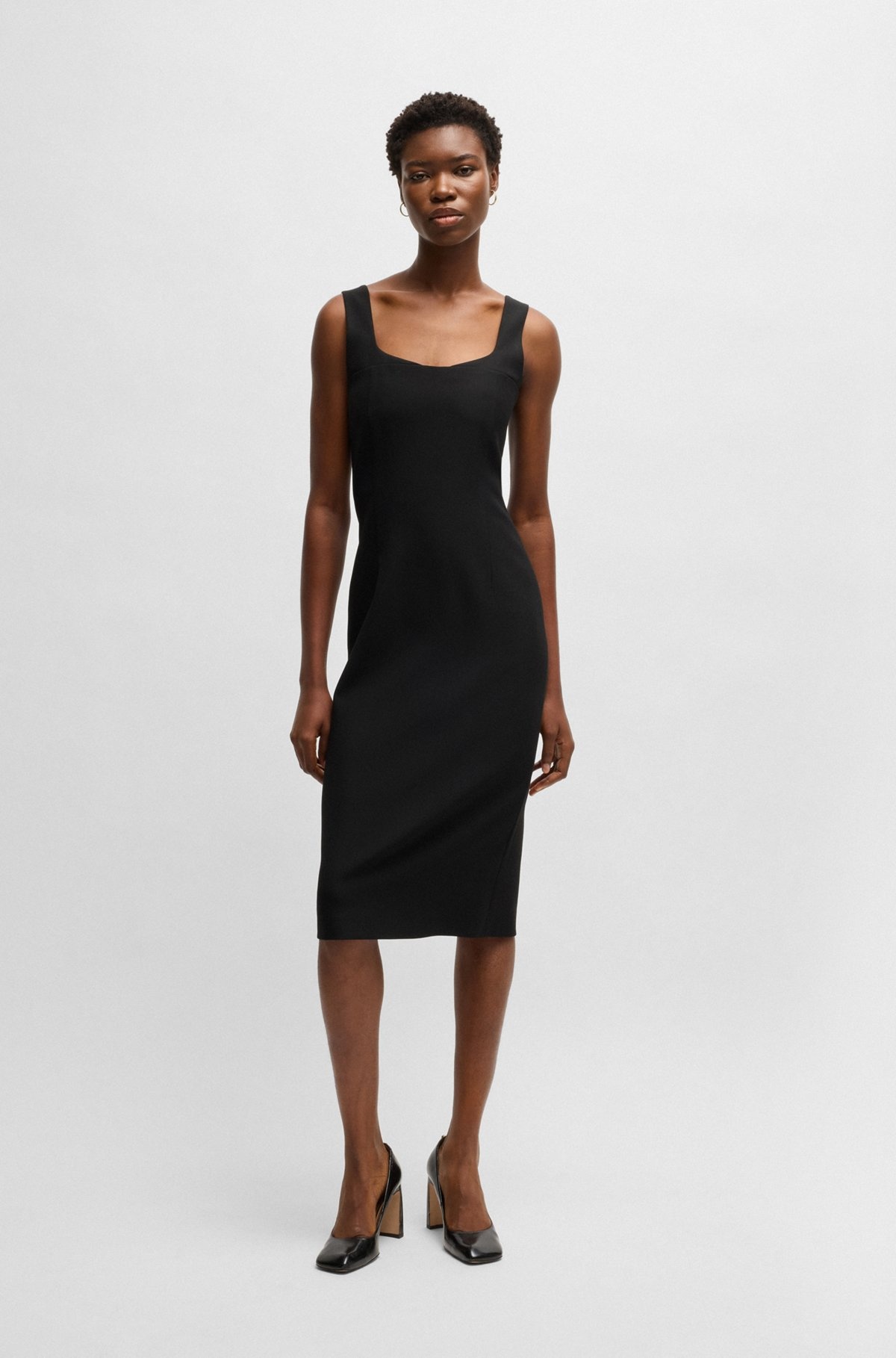 BODYCON MIDI-LENGTH DRESS IN STRETCH MATERIAL - 3