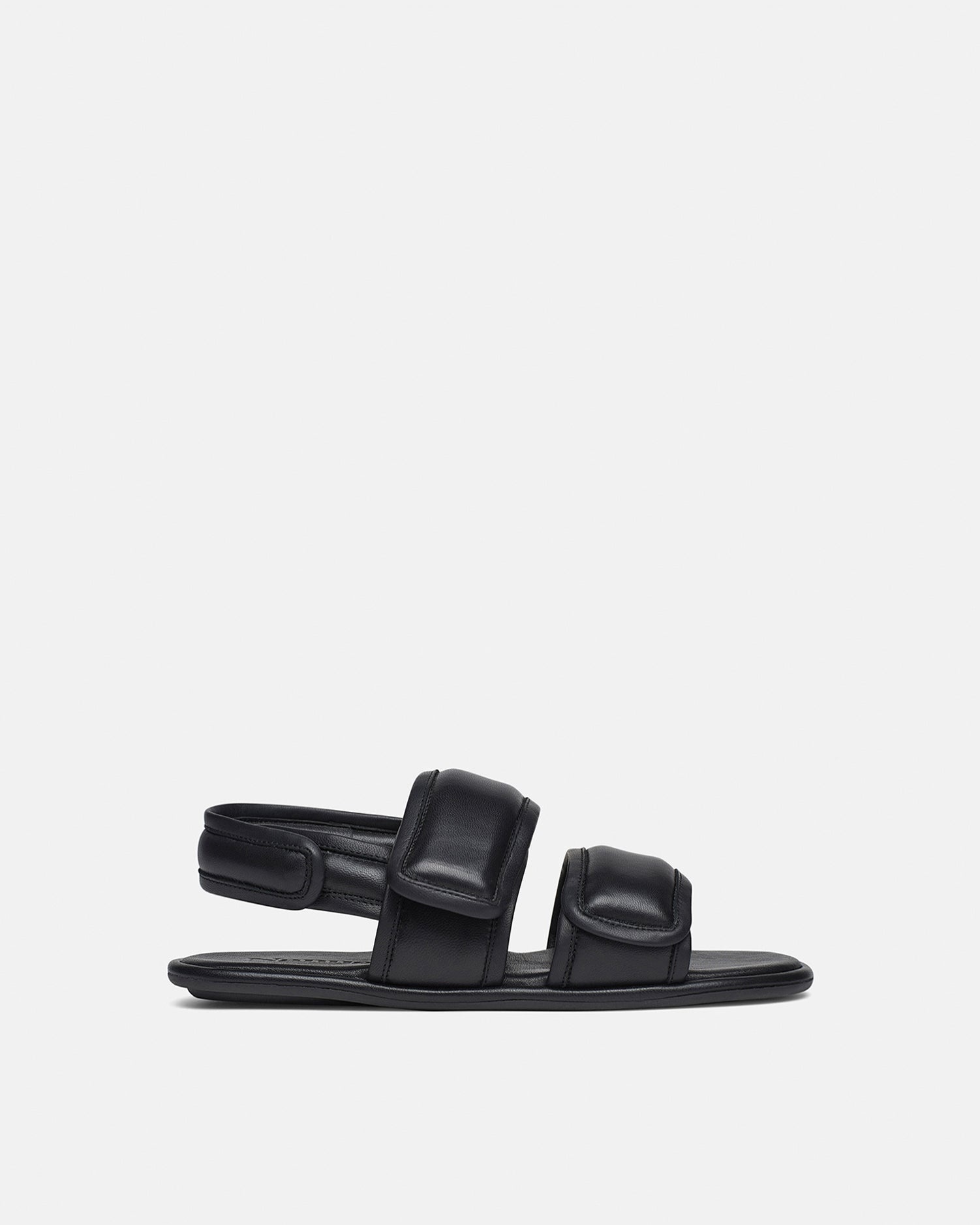 Rounded Toe Padded Flat Sandals - 1
