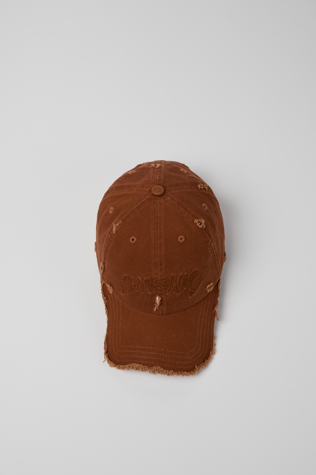 Faded Terracotta Distorted Washed Cap - 2