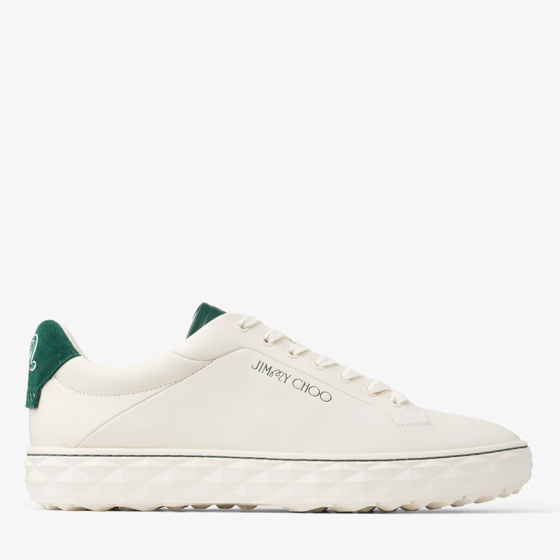 Jimmy Choo / Malbon 2.0 Diamond M
Men's Latte Leather and Malbon Green Trainers with Detachable Kilt 1