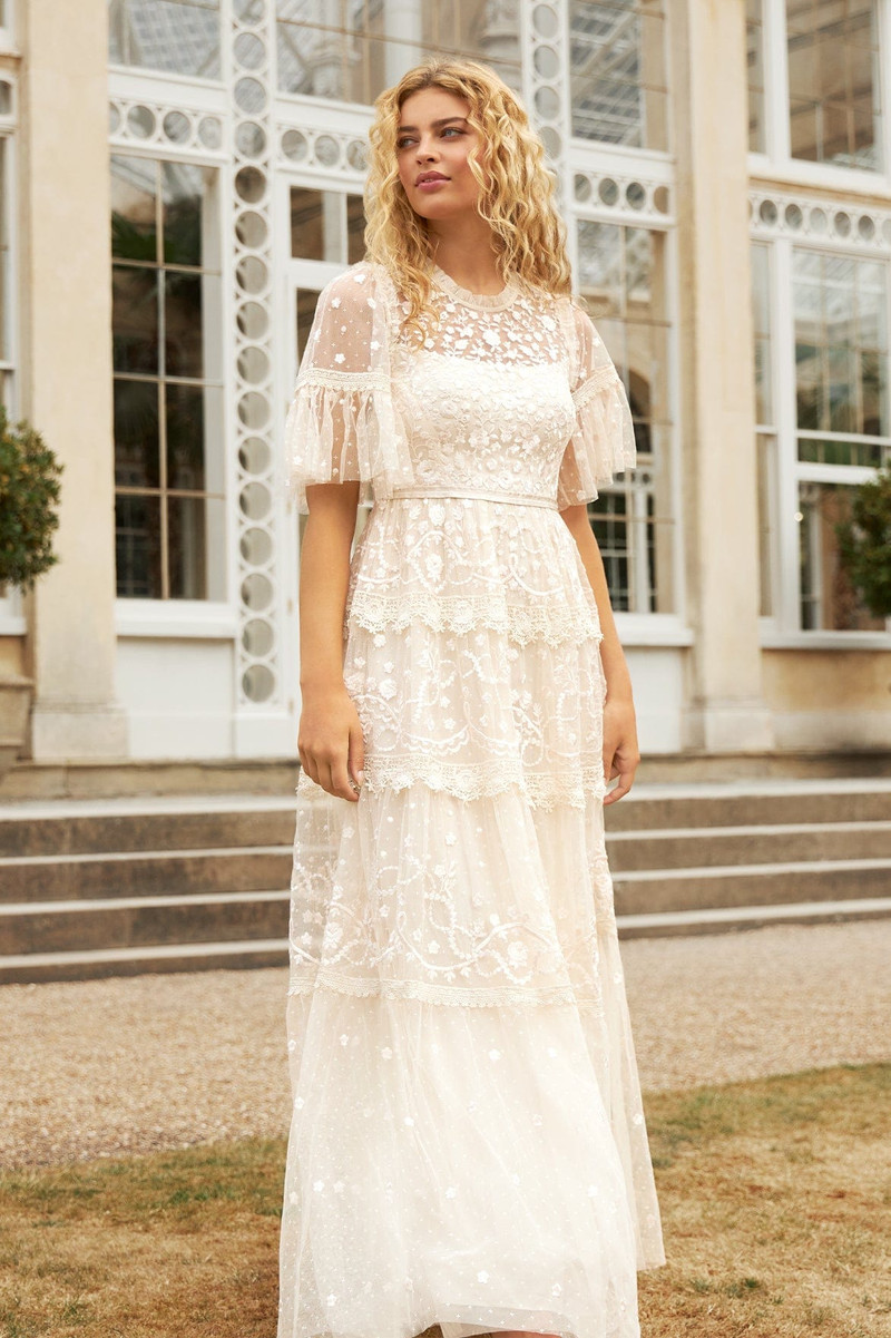 Needle & Thread Midsummer Lace Round Neck Gown outlook