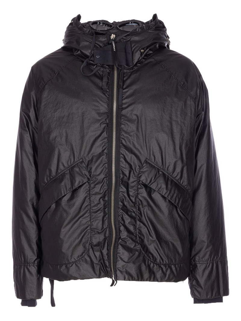 Lens-detail hooded jacket 1