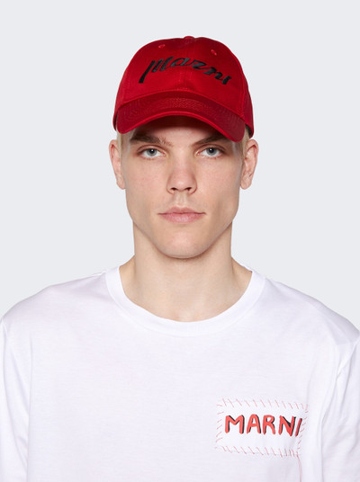 Marni Baseball Cap Chili Red outlook