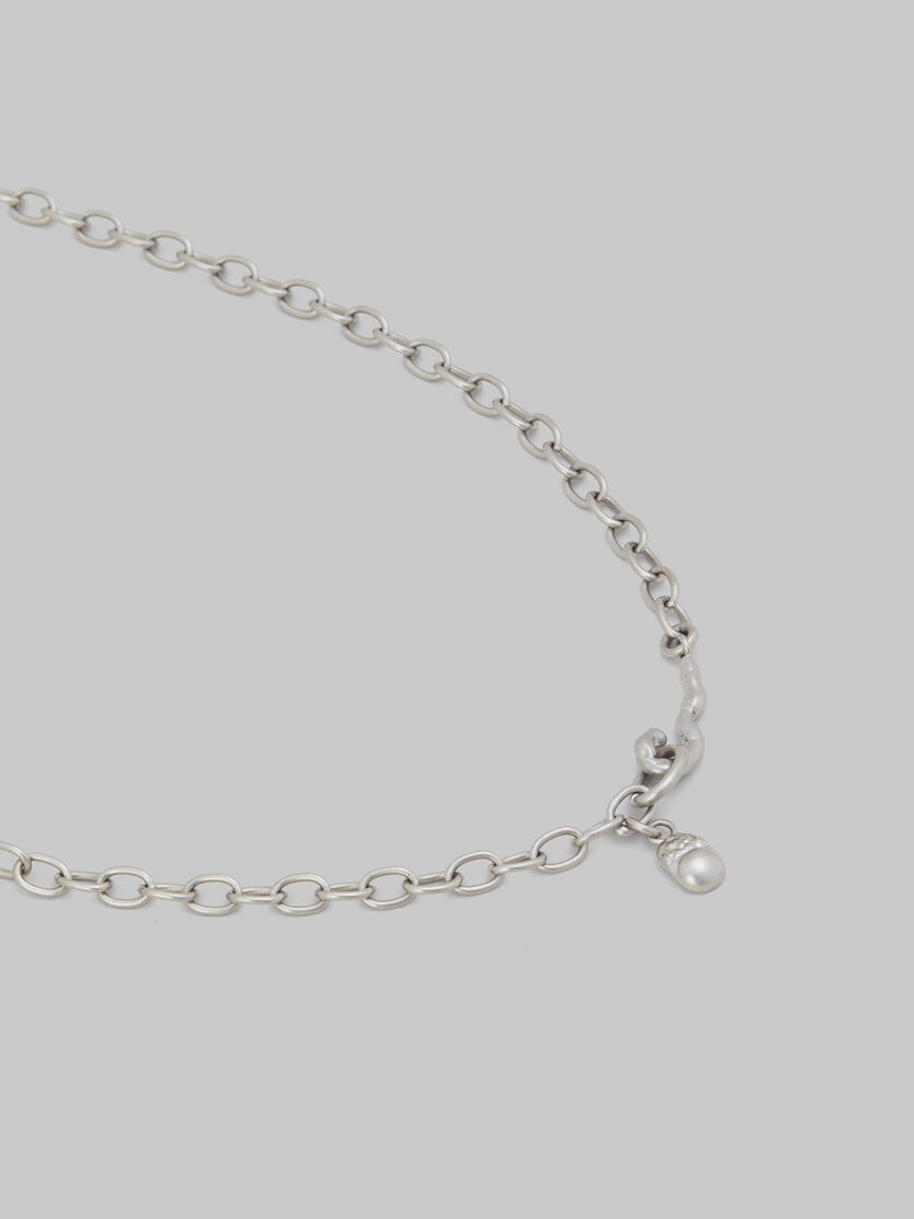 PEARLS AND CRYSTALS FLOWER DELIRIUM CHAIN NECKLACE - 4