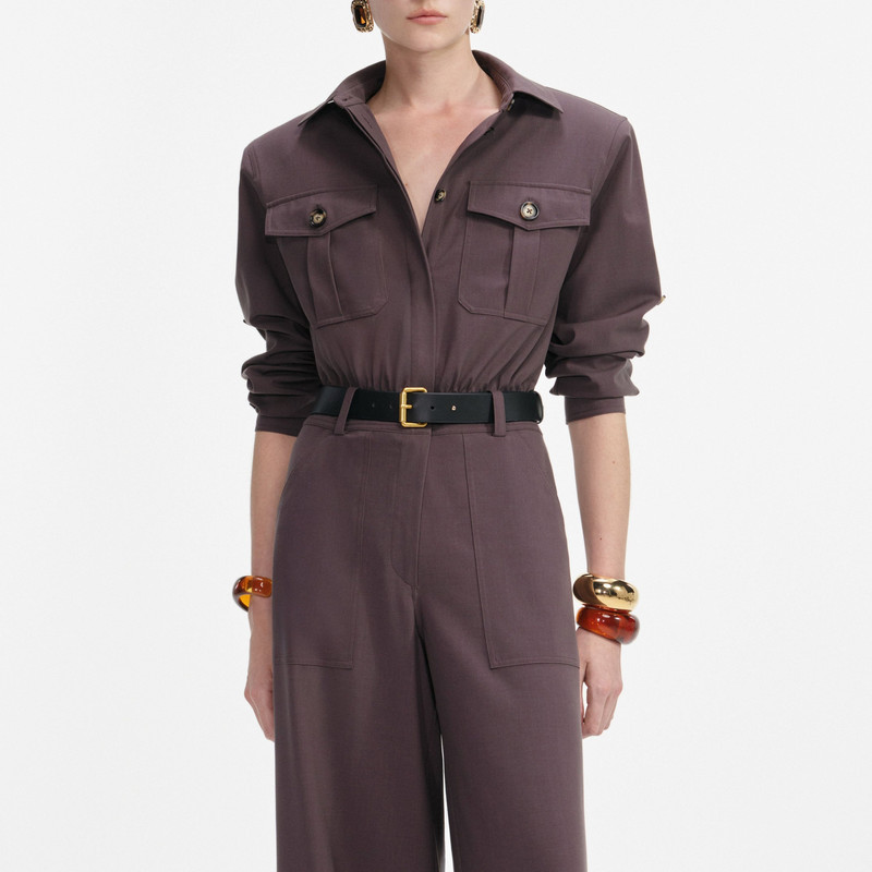Brown Twill Jumpsuit 4