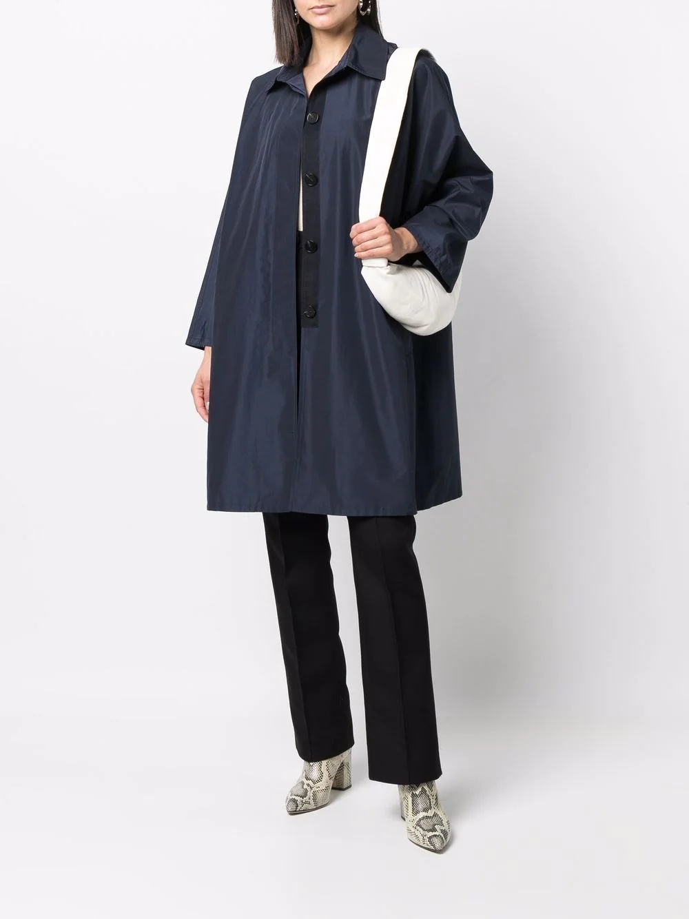 concealed-front fastening coat - 2