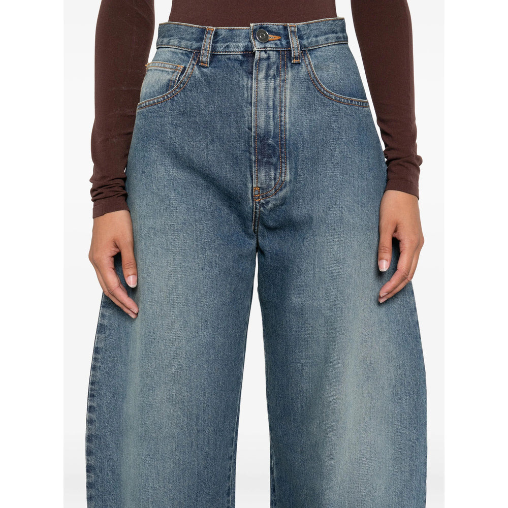Alaïa Blue Denim - Wide-Leg Jeans Women - 5